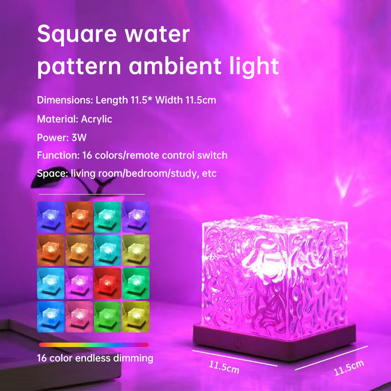 Crystal Ripple Water Projector Night Light
