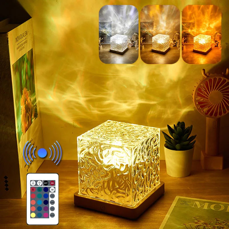 Crystal Ripple Water Projector Night Light