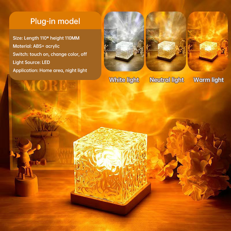 Crystal Ripple Water Projector Night Light